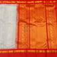 Gray Lines with Golden Red  Pallu and  Border Gadwal Silk Saree - 060