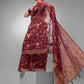 Diwali Saree with Dark Maroon  and Golden Designed  Border-048