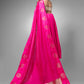 Dewali Saree with Pink and  Silk Design Pallu-047