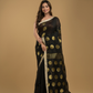 Rich Black Soft Silk Jamdani Saree - 017