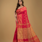 Classic Red Cotton Silk Jamdani Saree - 018