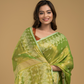 Jade Green Tissue  Silk Jamdani Saree - 002