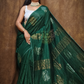 Rasam by Motka  Jamdani Saree with Forest Green-101