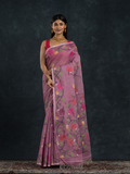 Pale Purple Jamdani Saree 059