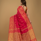 Classic Red Cotton Silk Jamdani Saree - 018