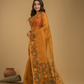 Muslin Jamdani Saree With Mustard Yellow  - 018