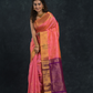 Korvai Saree Parrot Buttas with Paithani Border - Light Pink Birds Design - 141