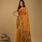 Muslin Jamdani Saree With Mustard Yellow  - 018