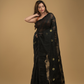 Rich Black Cotton Silk Jamdani Saree - 019