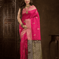 Hot Pink Cotton Silk Saree - 006