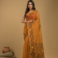 Muslin Jamdani Saree With Mustard Yellow  - 018