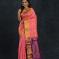 Korvai Saree Parrot Buttas with Paithani Border - Light Pink Birds Design - 141