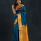 Korvai Saree Paithani design Indigo Blue with Yellow Border - 160