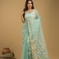 Jamdani Saree With Teal Green - 019