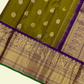 forest green design -Purple golden design pallu  gadwal saree- 063