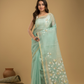 Jamdani Saree With Teal Green - 019