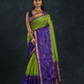 Korvai Saree Sky Blue with Lime Green Border - 020