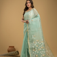 Jamdani Saree With Teal Green - 019