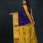 Korvai Saree Navy Blue and Golden Yellow Border - 110