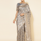 Chanderi Silk Floral Saree in Grey (Precision Looms) -004