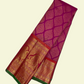 Soft Maroon and Gold Border Kanjivaram Silk Saree-010