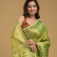 Jade Green Tissue  Silk Jamdani Saree - 002