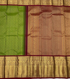 Green and Gold Border Kanjivaram Silk Saree-002