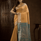 Flax Yellow Cotton Silk Saree - 007