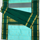 Pure Handwoven Gadwal Silk Saree In Aqua Blue - 001