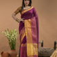 Tissue Silk Saree In Brick Red  030