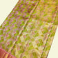 Leafy Green and Baby Pink with Golden Border Kanjivaram Saree -045