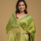 Jade Green Tissue  Silk Jamdani Saree - 002