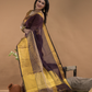 Coffee Brown Tissue Silk Saree-030