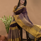 Coffee Brown Tissue Silk Saree-030