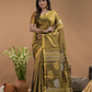 Army Green Tissue Silk Saree-028