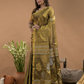 Army Green Tissue Silk Saree-028