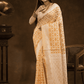 Pale Yellow Cotton Silk Saree - 010