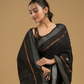 Ink Black Jamdani Saree - 037