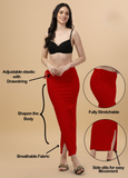 Saree Shapewear Straight Cut Rope Style In Chilli Red Color - 014