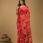 Jamdani Saree With Imperial Red - 024