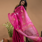 Hot Pink Tissue Silk Saree-028