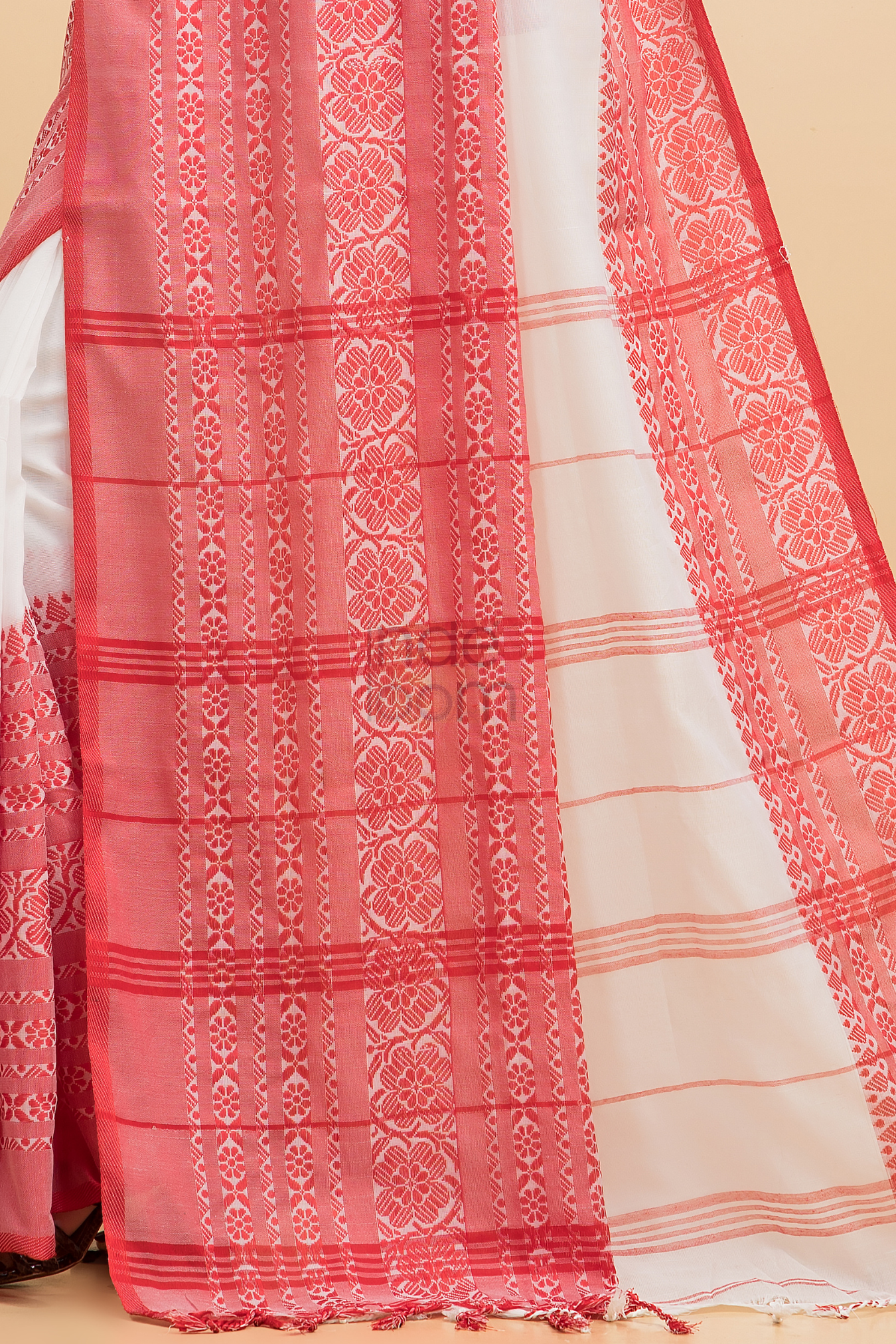 Dewali Silk Saree  Red Zari Border-002