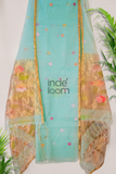 Paithani Jamdani 2 Piece Set Kurti & Dupatta With Mint Green Design  -340