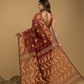 Umber Brown Cotton Silk Jamdani Saree - 022