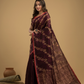 Matka Silk Jamdani Saree With Wine Purple - 027