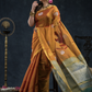 Burnt Orange  Tissue Silk Saree-027