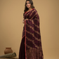 Matka Silk Jamdani Saree With Wine Purple - 027