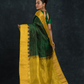 Korvai Saree Forest Green Design and Yellow Border -111