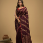 Matka Silk Jamdani Saree With Wine Purple - 027