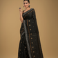 Ink Black Jamdani Saree - 037